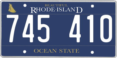 RI license plate 745410