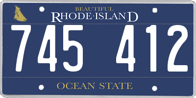 RI license plate 745412