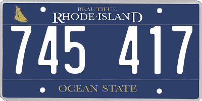 RI license plate 745417