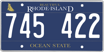 RI license plate 745422