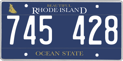 RI license plate 745428
