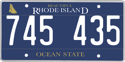 RI license plate 745435
