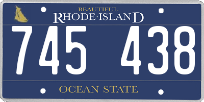 RI license plate 745438