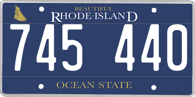 RI license plate 745440
