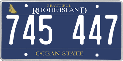 RI license plate 745447
