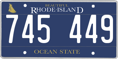 RI license plate 745449