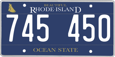 RI license plate 745450