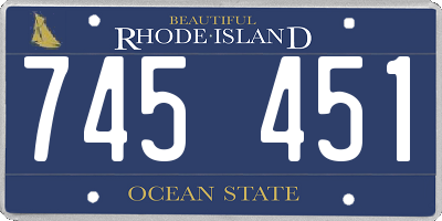 RI license plate 745451