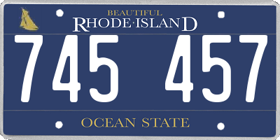 RI license plate 745457