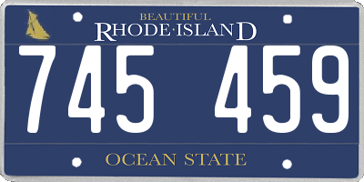 RI license plate 745459