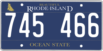 RI license plate 745466