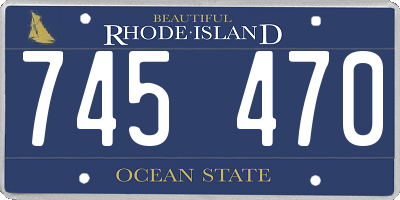 RI license plate 745470