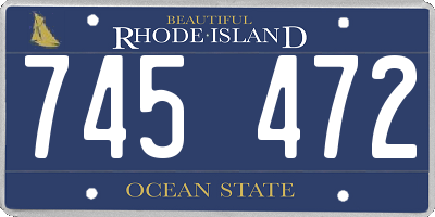 RI license plate 745472