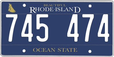 RI license plate 745474