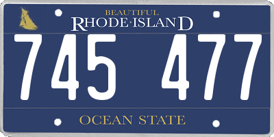 RI license plate 745477