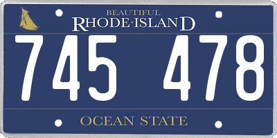 RI license plate 745478