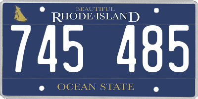 RI license plate 745485