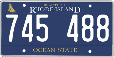 RI license plate 745488