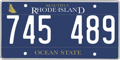 RI license plate 745489