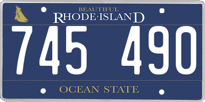 RI license plate 745490