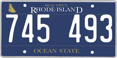 RI license plate 745493