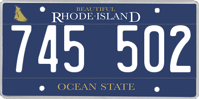 RI license plate 745502