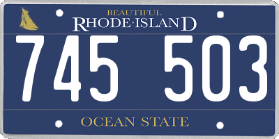 RI license plate 745503