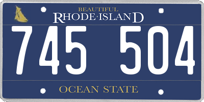 RI license plate 745504