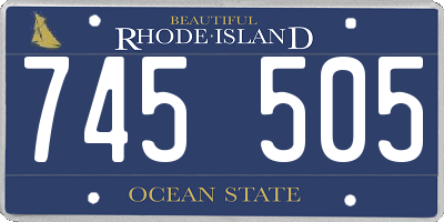 RI license plate 745505