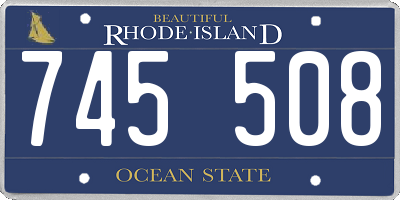 RI license plate 745508