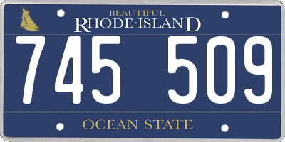 RI license plate 745509
