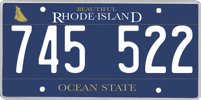 RI license plate 745522