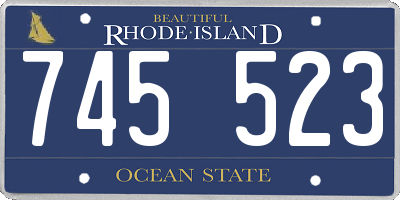 RI license plate 745523