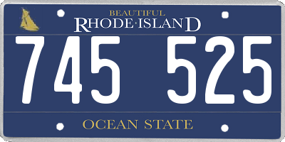 RI license plate 745525
