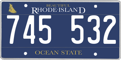 RI license plate 745532