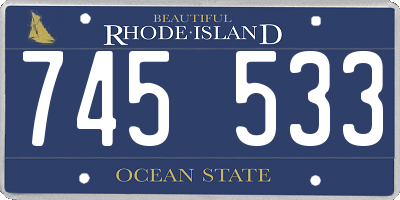 RI license plate 745533