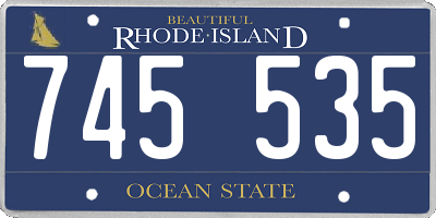 RI license plate 745535
