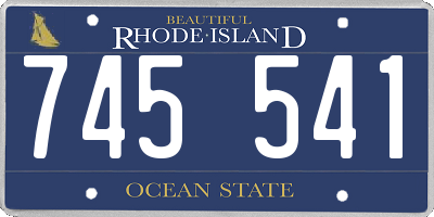 RI license plate 745541