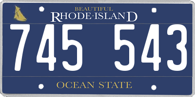 RI license plate 745543