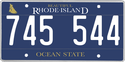 RI license plate 745544