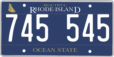 RI license plate 745545