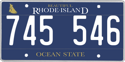 RI license plate 745546