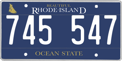 RI license plate 745547