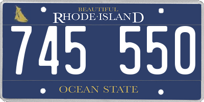 RI license plate 745550
