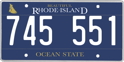 RI license plate 745551