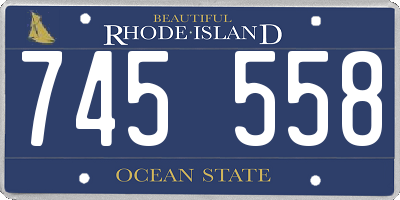 RI license plate 745558