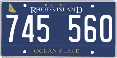 RI license plate 745560