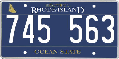 RI license plate 745563