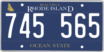 RI license plate 745565