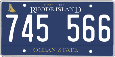 RI license plate 745566
